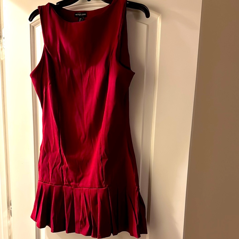 PrettyLittleThing Red Sleeveless Mini Dress